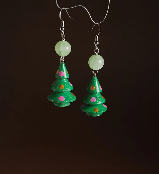 Серьги-елочки из Оникса