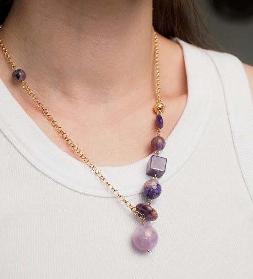 Подвеска из Аметиста и Чароита