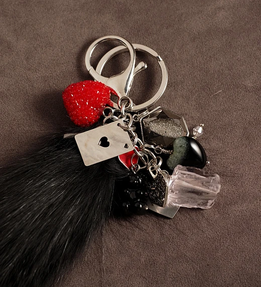 Брелок из Агата и Аквакварца №2