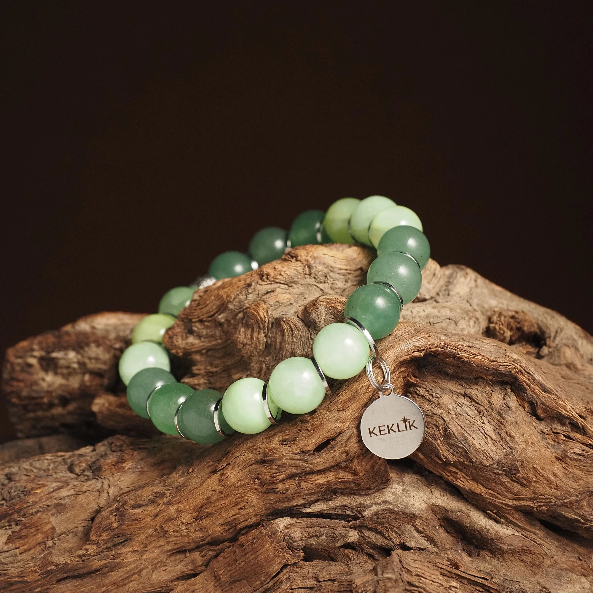 Браслет лаконичный из Авантюрина и Оникса