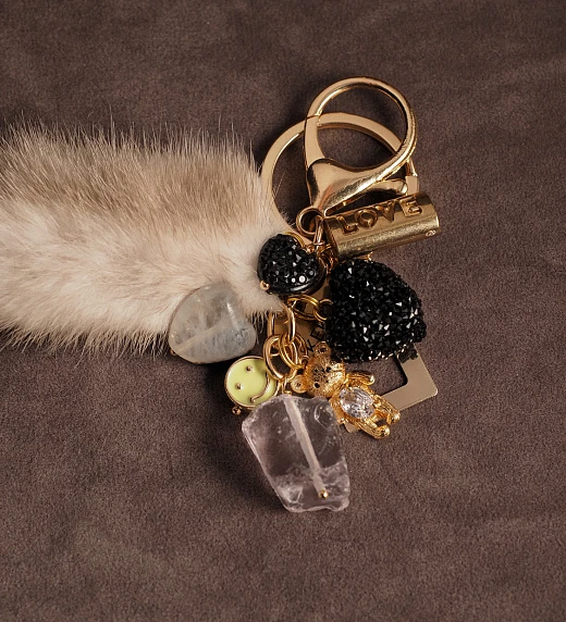 Брелок из Агата и Аквакварца №5