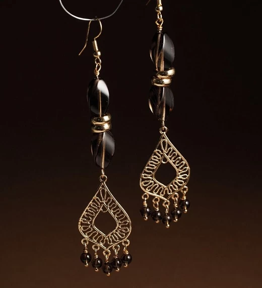 Серьги из Раухтопаза №5