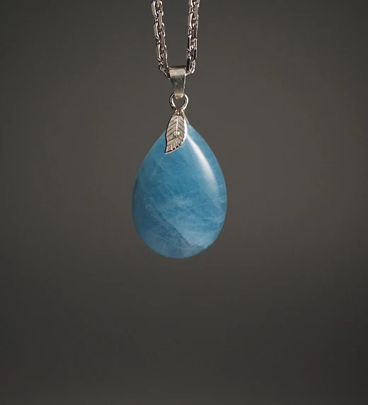 Кулон из Аквамарина с цепочкой №1