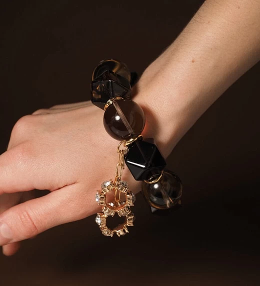 Браслет женский из Раухтопаза №10