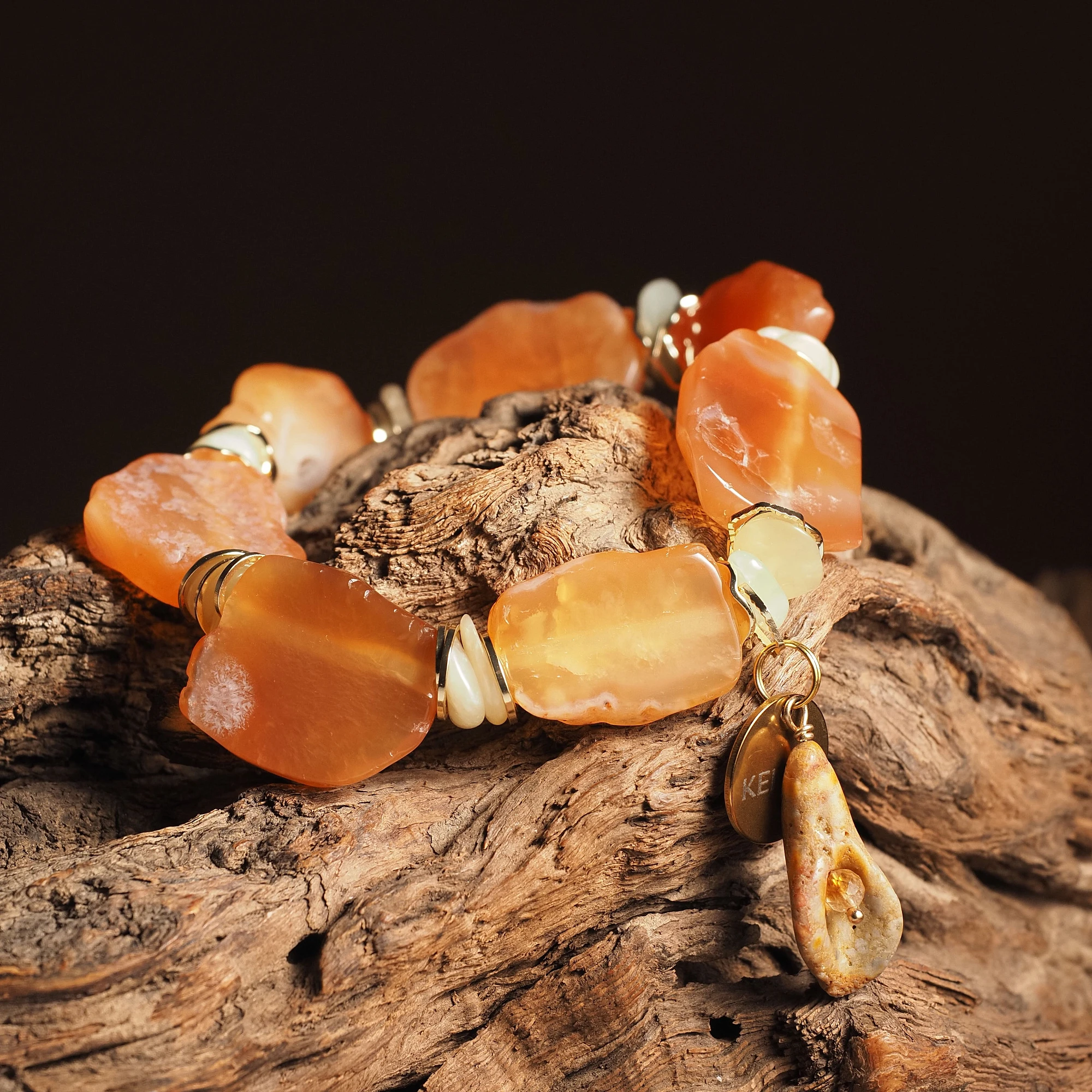 Браслет женский из Берилла и Сердолика