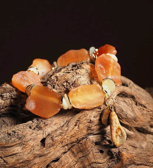 Браслет женский из Берилла и Сердолика