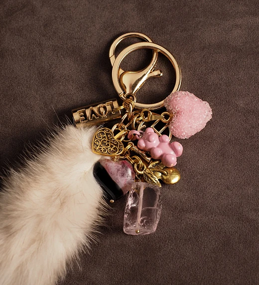 Брелок из Агата и Аквакварца №3