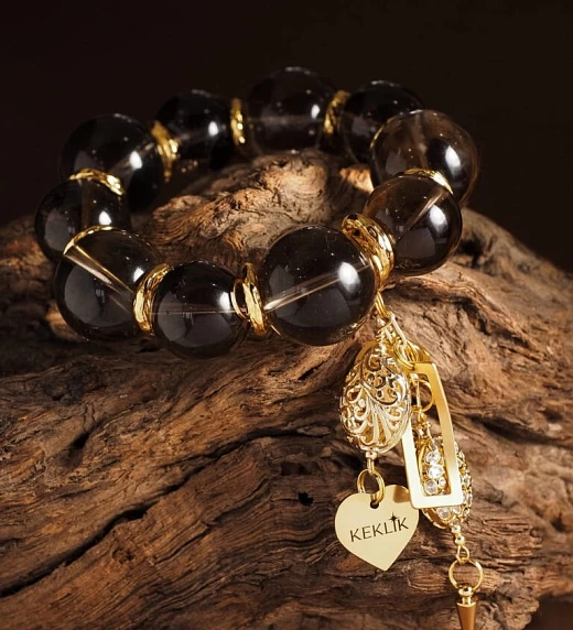 Браслет женский из Раухтопаза №11