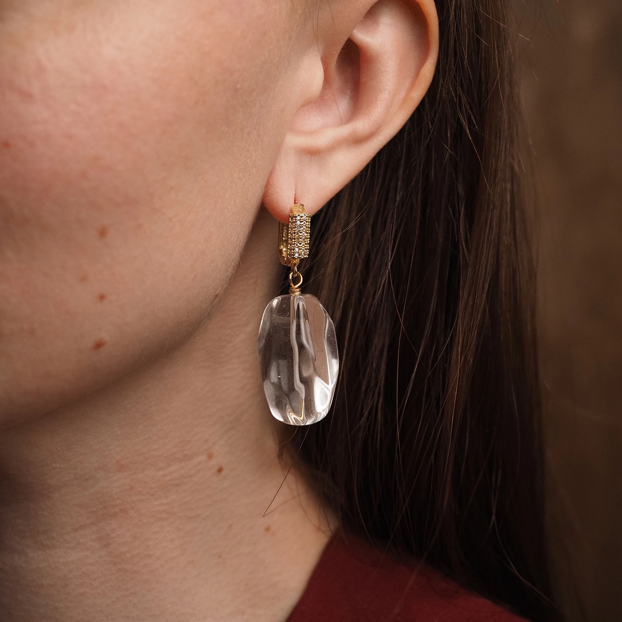 Серьги из Горного хрусталя №1