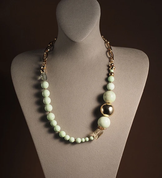 Колье из Хризопраза, Аметиста и Цитрина