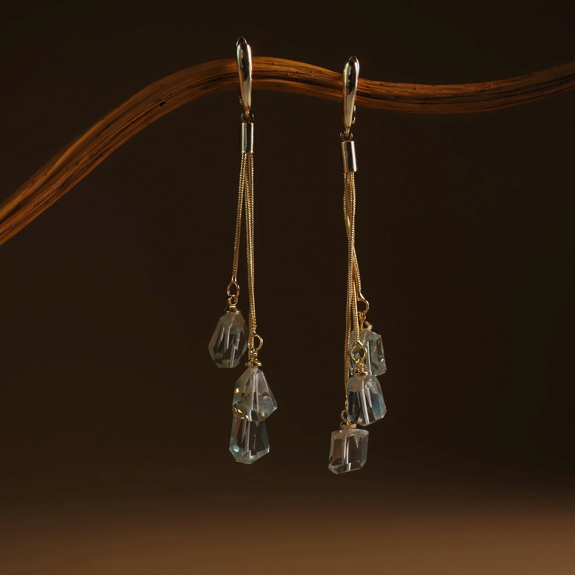 Серьги из зеленого Аметиста
