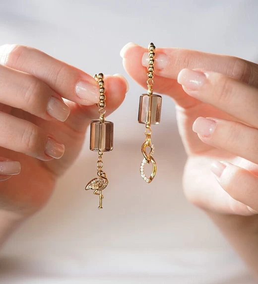 Серьги из Раухтопаза №4