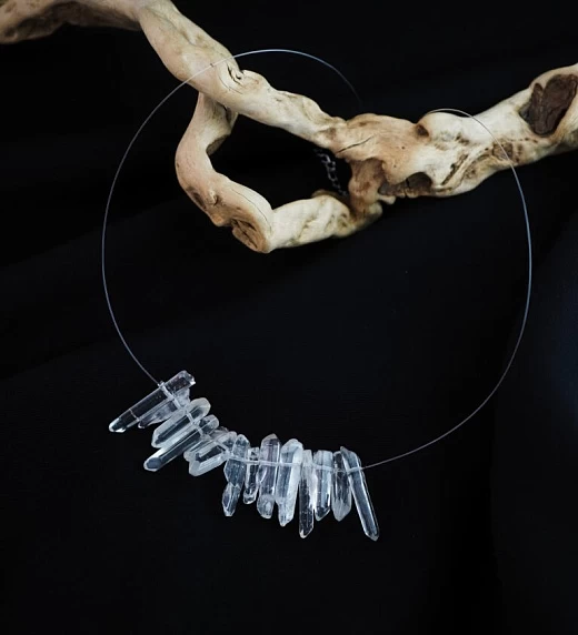 Чокер женский из Горного хрусталя №2