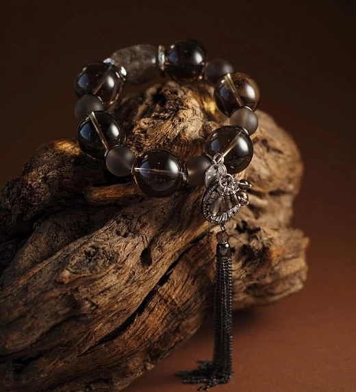 Браслет женский из Раухтопаза №7