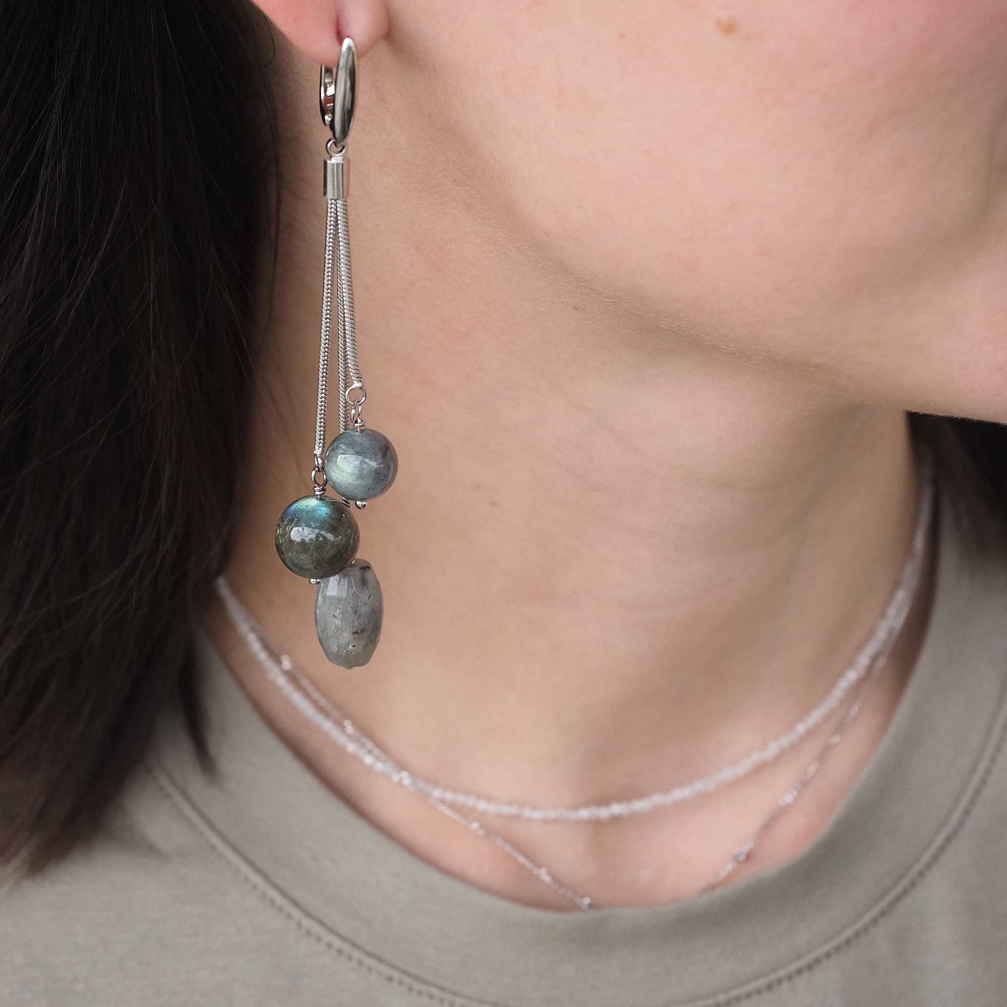 Серьги из Лабрадора