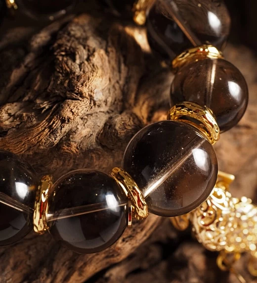 Браслет женский из Раухтопаза №11