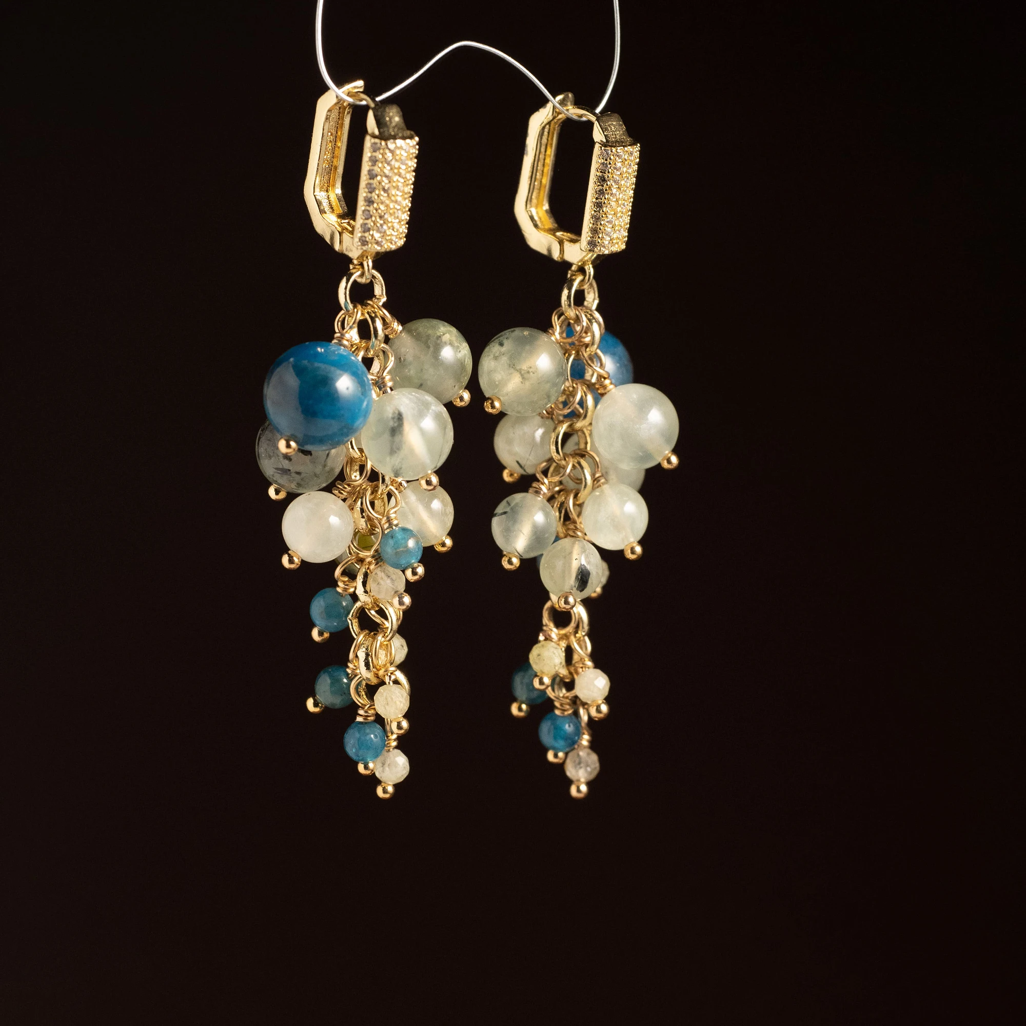 Серьги из Апатита и Пренита