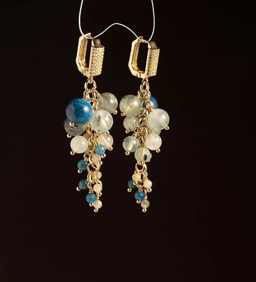 Серьги из Апатита и Пренита