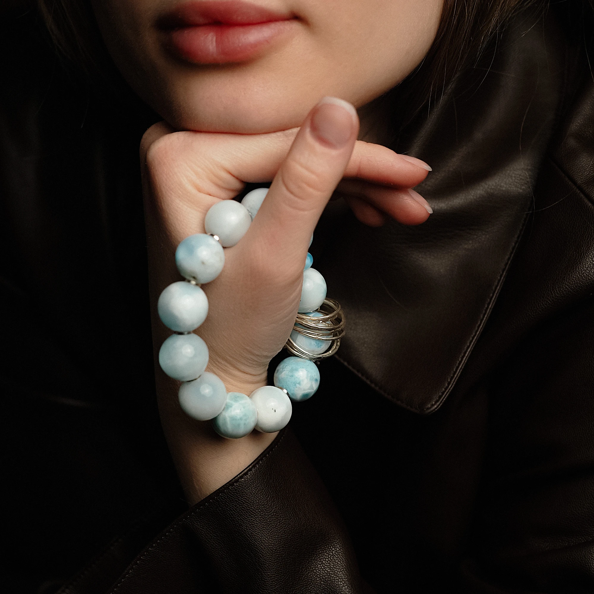 Браслет женский из Ларимара