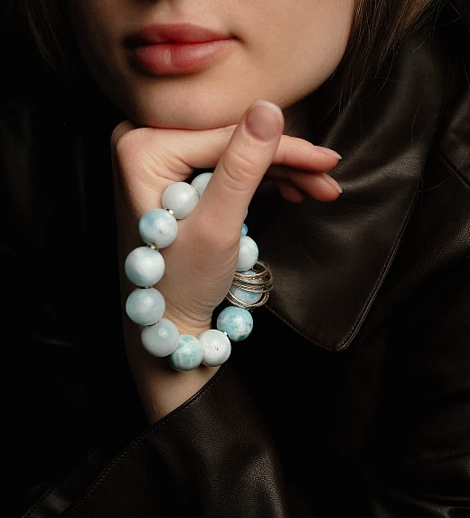 Браслет женский из Ларимара