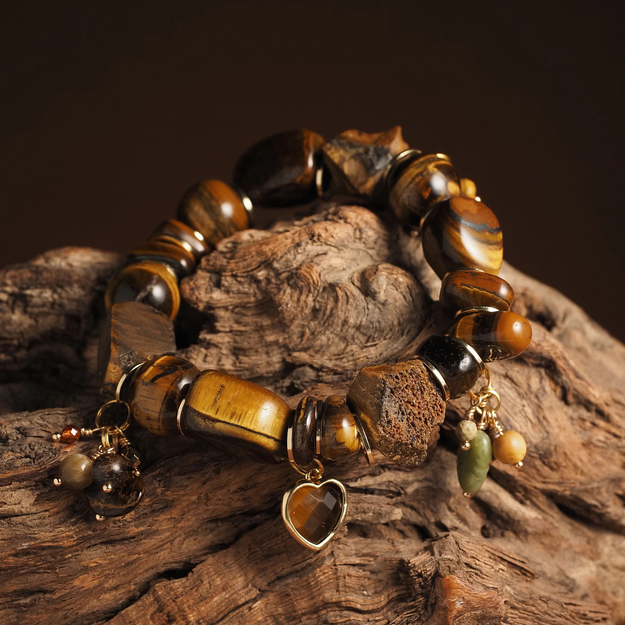 Браслет женский из Тигрового глаза №2