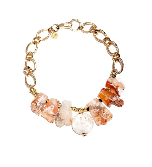 Колье из Сакурового Агата